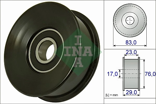 Deflection/Guide Pulley, V-ribbed belt